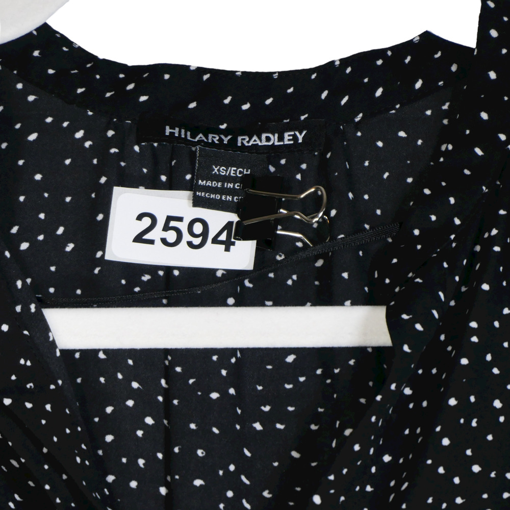 Hilary Radley Black Shirt Dress Womens Size XS Elastic Drawstring Long Sleeve - Picture 9 of 9